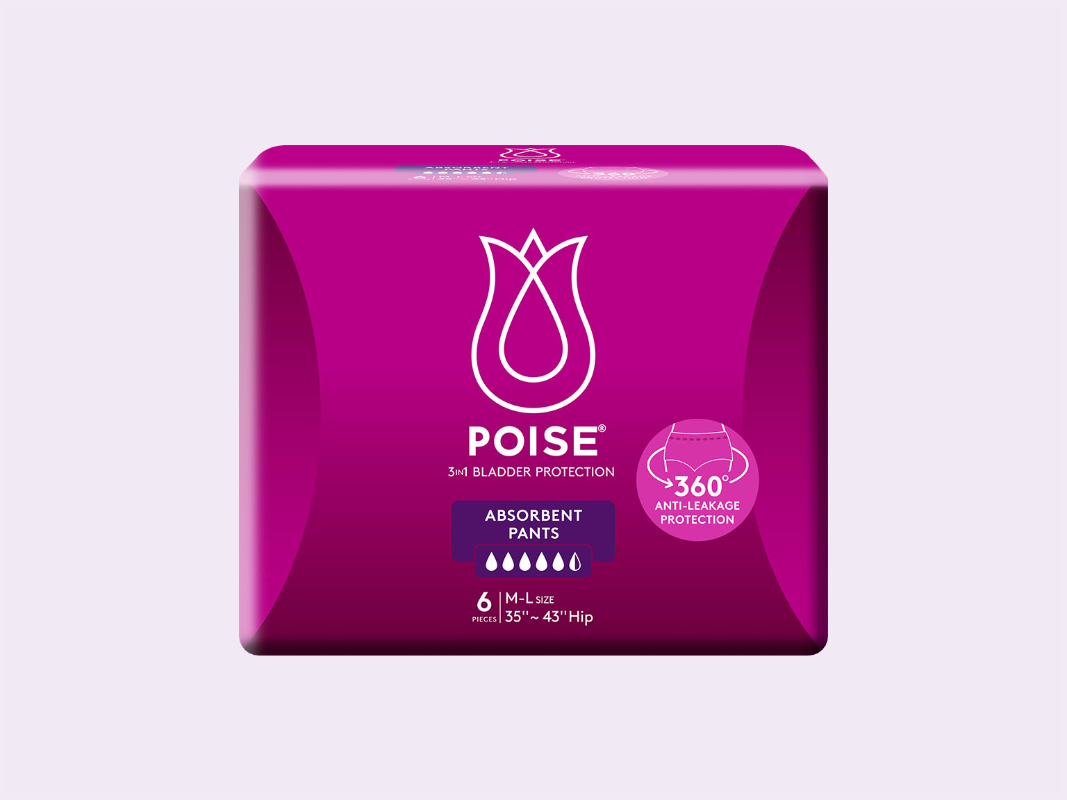 Poise® Bladder Leaks, Extra Coverage 2-in-1 Liners