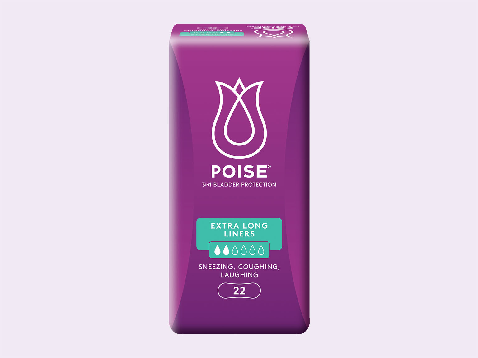 Poise® Bladder Leaks, Extra Coverage 2-in-1 Liners